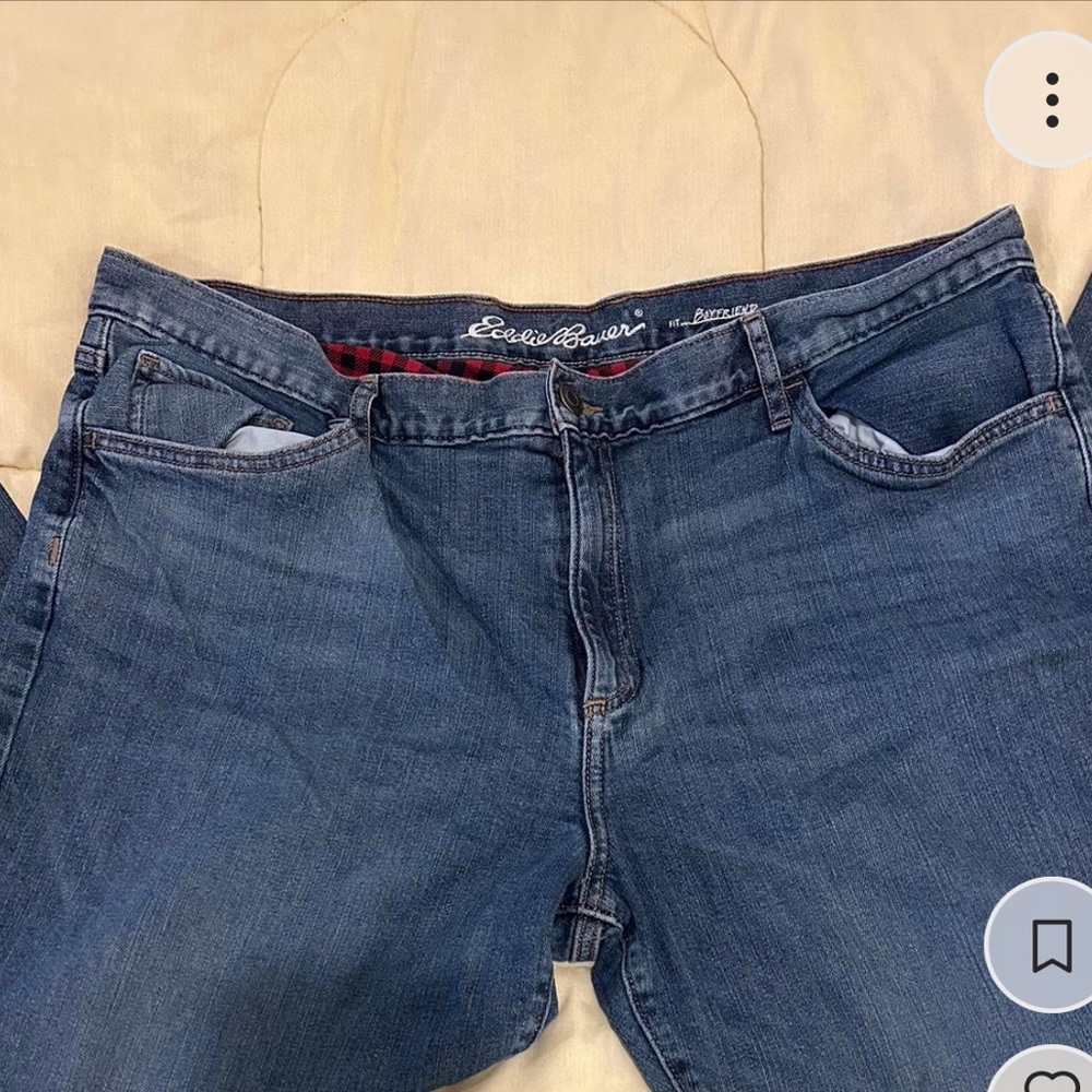 Size 18 Eddie Bauer flannel lined jeans